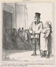 Dis donc, mon homme, s'ils savaient ..., 19th century. Creator: Honore Daumier.