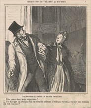 Une méprise a l'odéon ..., 19th century. Creator: Honore Daumier.
