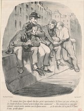 Tu connais bien l'gros député d'en face ..., 19th century. Creator: Honore Daumier.