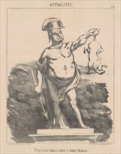Projet d'une statue ... a Odilon-Nemrod, 19th century. Creator: Honore Daumier.