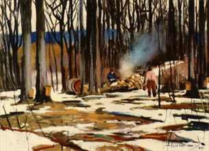 'The Sugar Bush: Quebec Province', 1941. Creator: Frank Hennessey.