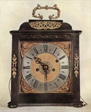 'Alarum and Striking Mantel Clock in Ebony-Veneered Case', 1947. Creator: Unknown.