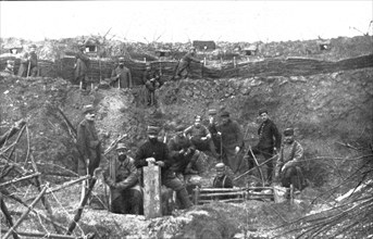'En Alsace; Lignes de tranchees et elements de blockhaus et occupes par nos troupes', 1915. Creator: Unknown.