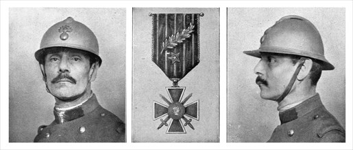 'Nouvelles Silhouettes Militaires; Les casque Adrian qui sera bientot distribue aux troupes', 1915. Creator: Unknown.