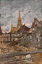 'En Alsace; Thann: le quartier ruine', 1915. Creator: Charles-Jules Duvent.