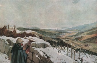 ''Le Linge. Au rond, la vallee du Rhin; La Vallee de Munster', 1916 (1924). Creator: Francois Flameng.