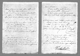 'La Paix Victorieuse; La Garde au Rhin: Autographe du "Rhin allemand", les strophes..., 1814. Creator: Unknown.