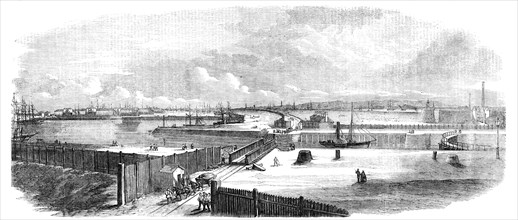 Victoria Docks - general view, 1856.  Creator: Unknown.