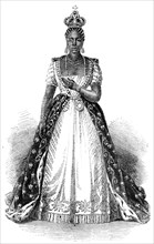 Adelina, Empress of Hayti, in her Coronation Robes, 1856.  Creator: Unknown.