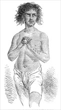 Seedhoo Manghee, Chief of the Santhal Rebels - sketched from life, 1856.  Creator: Unknown.