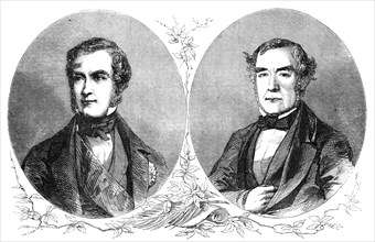 Plenipotentiaries at the Peace Conference: The Earl of Clarendon (England), Baron de Bourqueney (Fra Creator: Unknown.