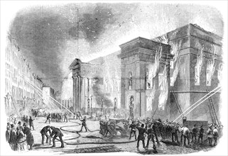 Burning of Covent-Garden Theatre, 1856.  Creator: Unknown.
