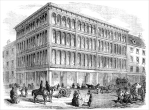 New Iron and Glass Warehouse at Glasgow, 1856.  Creator: Unknown.