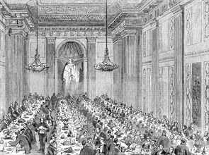 Anniversary Dinner of the Royal Masonic Institution for Boys, 1856.  Creator: Unknown.