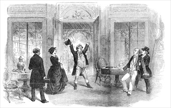 Scene from the New Drama of "The Evil Genius", at the Haymarket Theatre, 1856.  Creator: Smyth.