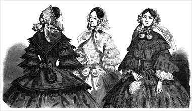 Paris Fashions for April, 1856.  Creator: Unknown.