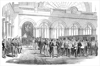 Reception of the Archduke Maximilian of Austria by Prince Napoleon, at the Strasbourg Railway Termin Creator: Unknown.