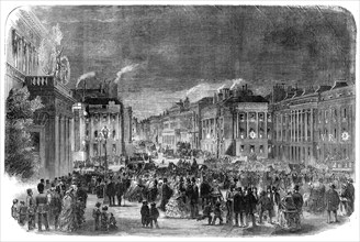 The Peace Illuminations - Waterloo-Place, 1856.  Creator: Unknown.
