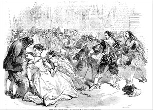 Scene from Verdi's Opera, "La Traviata", at Her Majesty's Theatre, 1856.  Creator: Unknown.