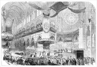 The Baptism of the Imperial Prince in the Cathedral of Notre Dame, 1856.  Creator: Unknown.