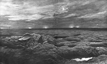 'Nuit calme devant Douaument, en terrain reconquis', 1916. Creator: Unknown.