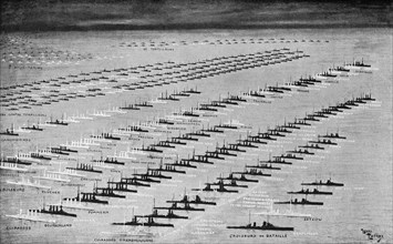 'Tableau de la flotte de combat allemande', 1916. Creator: Unknown.