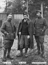 'Le trois capitaines des ravins de la Dame et de la Couleuvre', 1916. Creator: Unknown.