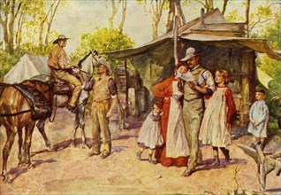 'Delivering Letters in the Australian Bush', 1911. Creator: Unknown.
