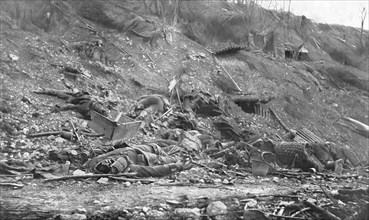 'Fauches Par Notre Artillerie; Cadavres allemands dans un chemin creux..., 1916 (1924 Creator: Unknown.