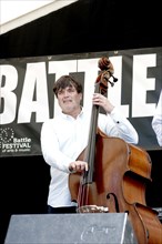 Dave Newton, Alan Barnes Trio, Battle Jazz Weekend, Battle, East Sussex, 24 July 2022. Creator: Brian O'Connor.