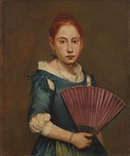 Portrait of a girl with a fan, ca 1725-1730. Creator: Ceruti, Giacomo Antonio (1698-1767).
