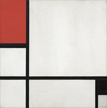 Composition No. I, with Red and Black, 1929. Creator: Mondrian, Piet (1872-1944).