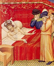 Sick king. The dangerous smell of sickness, 15th century. Creator: Anonymous.