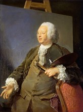 Portrait of the artist Jean-Baptiste Oudry (1686-1755), 1753. Creator: Perronneau, Jean-Baptiste (1715-1783).