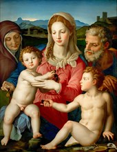 The Holy Family with Saint Anne and the Infant Saint John the Baptist, Second Quarter of the 16th ce Creator: Bronzino, Agnolo (1503-1572).