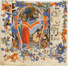 Initial "A" from an Antiphonary, ca 1395-1403. Creator: Lorenzo Monaco (ca. 1370-1425).