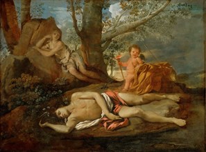 Echo and Narcissus, ca 1627. Creator: Poussin, Nicolas (1594-1665).