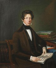 Portrait of the composer and violinist Fredrik Pacius (1809-1891), 1848. Creator: Lindh, Johan Erik (1793-1865).