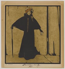 Sarah Bernhardt, ca 1897. Creator: Nicholson, Sir William (1872-1949).