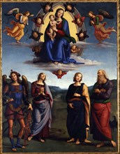 Madonna in Glory with Saints (Pala Scarani), c. 1500. Creator: Perugino (ca. 1450-1523).