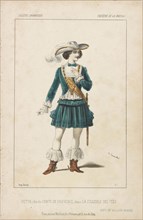 Ballet dancer Marius Petipa (1818-1910) in ballet La filleule des fées by Adolphe Adam, 1849. Creator: Lacauchie, Alexandre (active 1833-1846).