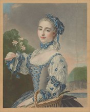 Portrait of Marie Anne de Cupis de Camargo (1710-1770), c. 1745. Creator: Nattier, Jean-Marc (1685-1766).