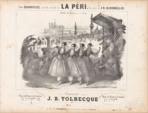 Cover of the score of the Ballet La Péri by Friedrich Burgmüller , 1843. Creator: Coindre, Victor (1816-1896).