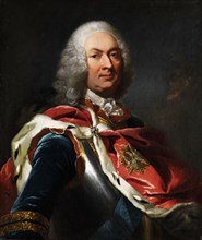 Portrait of William VIII, Landgrave of Hesse-Kassel (1682-1760), 1760. Creator: Tischbein, Johann Heinrich, the Elder (1722-1789).