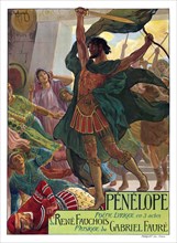 Poster for the Opera Pénélope by Gabriel Fauré, 1913. Creator: Rochegrosse, Georges Antoine (1859-1938).