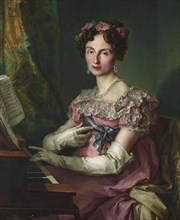 Portrait of Princess Amalie of Saxony (1794-1870), 1825. Creator: López Portaña, Vicente (1772-1850).