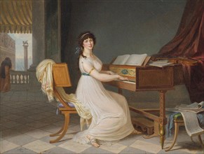 Portrait of the opera singer Elizabeth Billington (1765-1818), 1795. Creator: Gauffier, Louis (1761-1801).