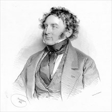 Portrait of the composer and harpist Nicolas-Charles Bochsa (1789-1856), 1842. Creator: Kriehuber, Josef (1800-1876).