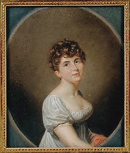 Portrait of the composer and pianist Caroline Boissier-Butini (1786-1836) , ca 1807. Creator: Massot, Firmin (1766-1849).