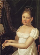 Portrait of the composer and harpist Marianna Bottini née Motroni-Andreozzi (1802-1858), First half  Creator: Anonymous.